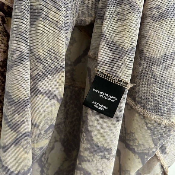 House of Harlow 1960 x REVOLVE • Python Print Mesh One Shoulder Dress Sz XL - Picture 9 of 11